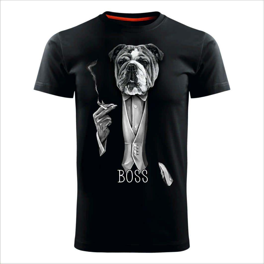 MAJICE BRE Muška majica BULDOG BOSS crna