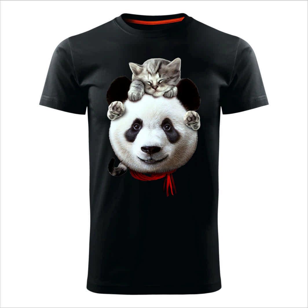 MAJICE BRE Muška majica PANDA 01 crna