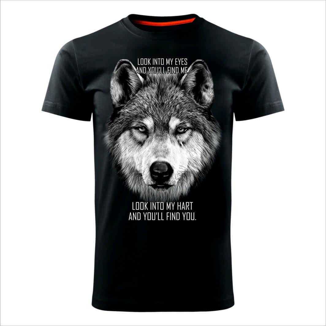MAJICE BRE Muška majica WOLF MY EYES crna