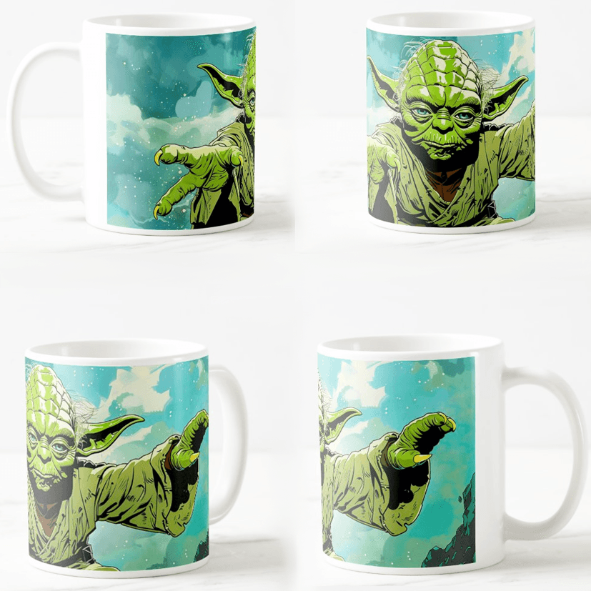 Šolja Majstor Yoda, 330 ml, Bela
