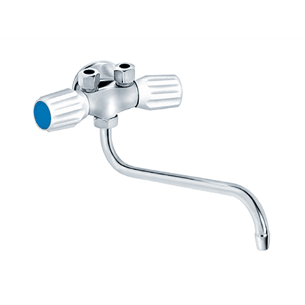 Rosan Klasik Baterija za mali bojler, Dvoručna, Zidna montaža, 3/8", Hrom