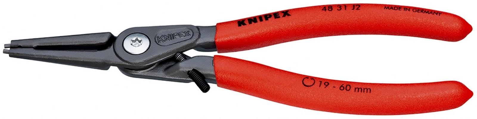 KNIPEX Precizna klešta za unutrašnje sigurnosne prstenove sa graničnikom 180mm 48 31 J2 crvena