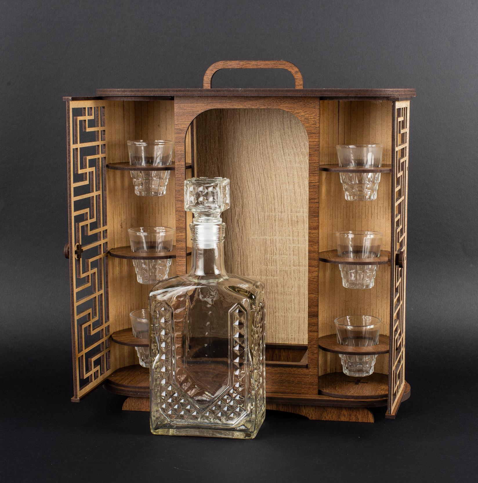 BeamCraft Mini bar sa flašom od 0,5L i 6 čašica