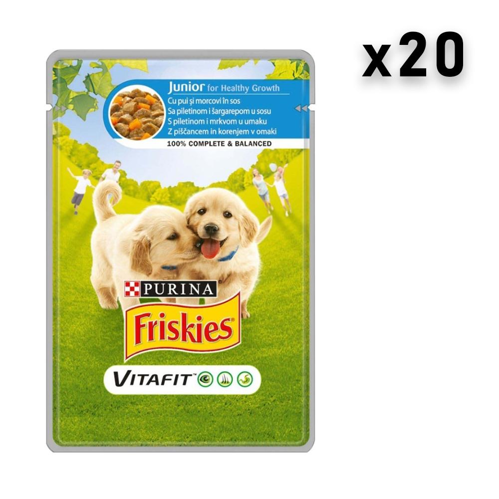 Selected image for Friskies Vlažna hrana za odrasle štence, Piletina i šargarepa, 20x100g
