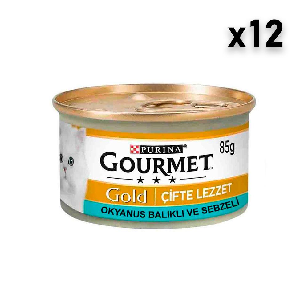 Gourmet Vlažna hrana za mačke Gold, Riba, 12x85g