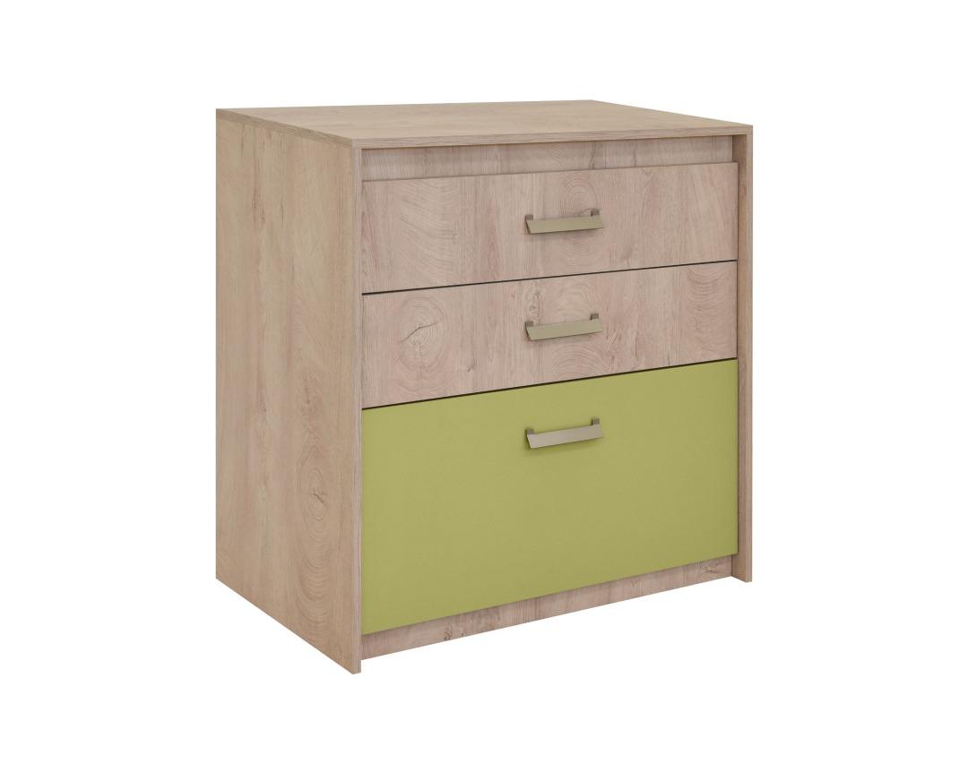 MATIS KINDER Komoda 3F, Zelena