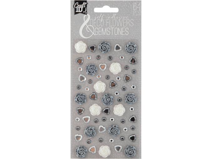 Craft Sensation Cveće stikeri, Srebrni