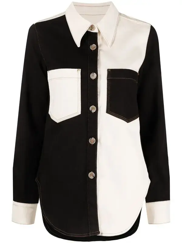 Nanushka Ženska košulja NW21PFSH00772, Crno-Bela