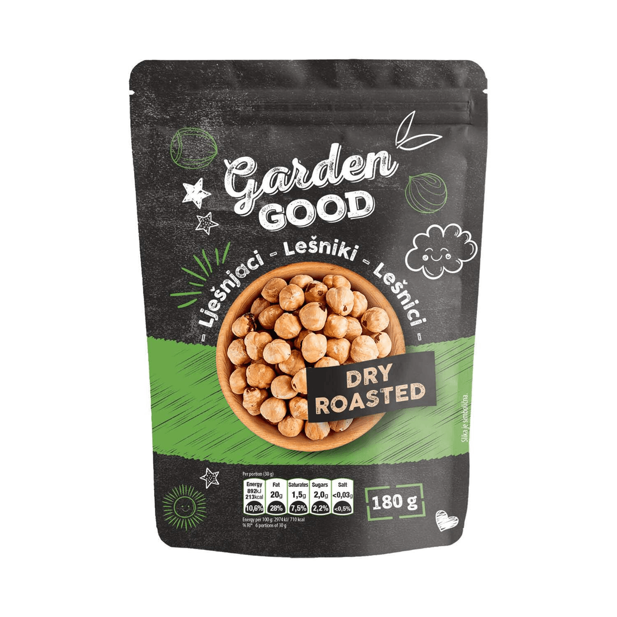 Garden good Suvopečeni lešnik, 180g