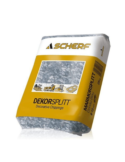 SCHERF Dekorativni kamen Drobljeni mermer 8-12mm, 25kg, Svetloplavi