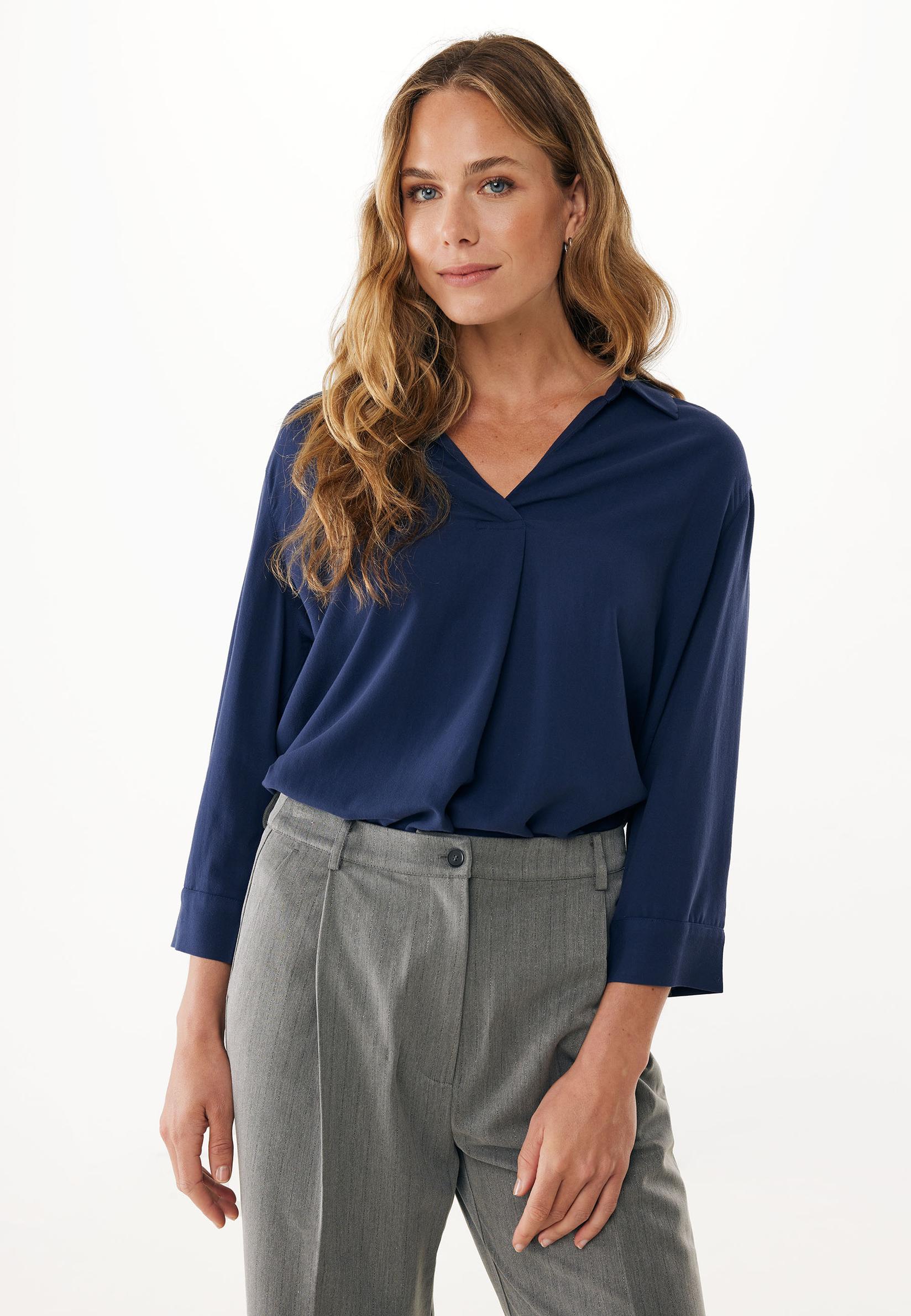 Mexx Ženska bluza MF006100953W, Polo kragna, Teget