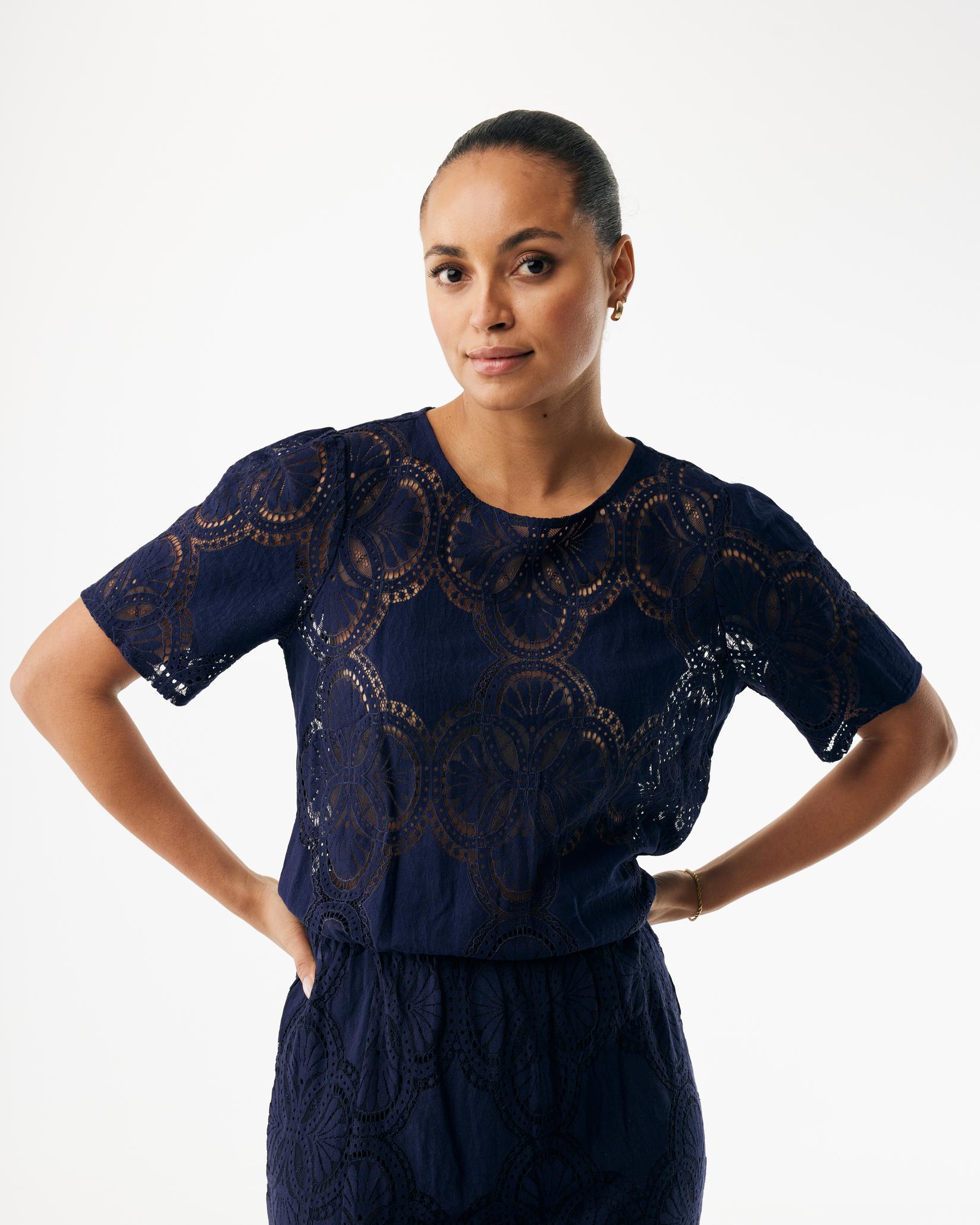 Mexx Ženska bluza MF006102561W, Kratki rukav, Teget