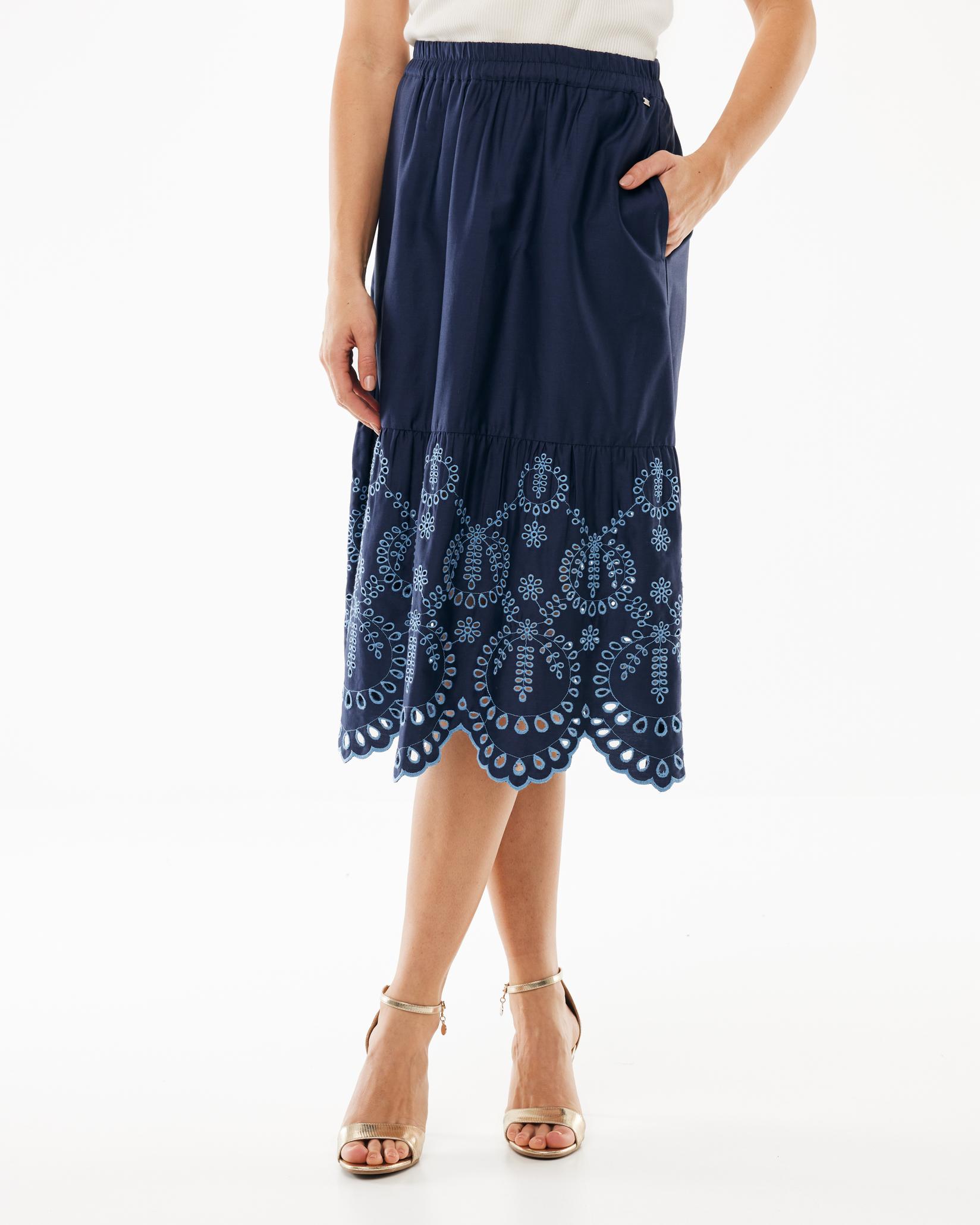 Mexx Ženska suknja MF007401461W, Midi, Teget