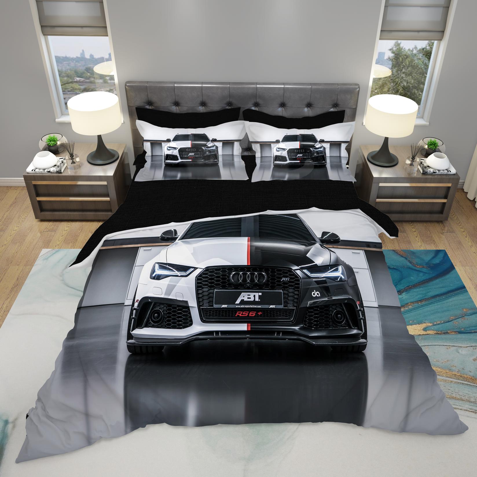 Selected image for MEY HOME Audi black & white 3D Posteljina za bračni krevet, 200x220