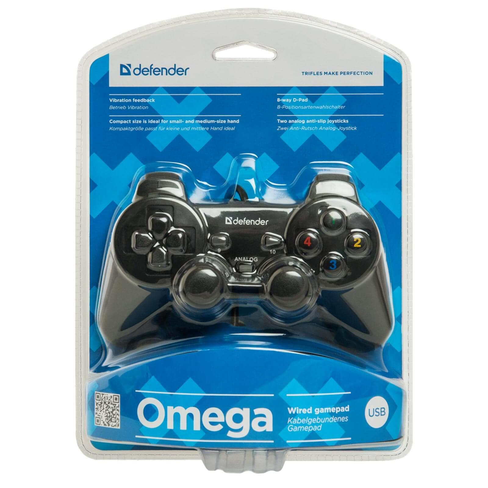 Selected image for DEFENDER Gamepad Omega USB PC/PS3 crni