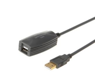 Selected image for E-GREEN Kabl sa pojačivačem USB A - USB A M/F 5m crni