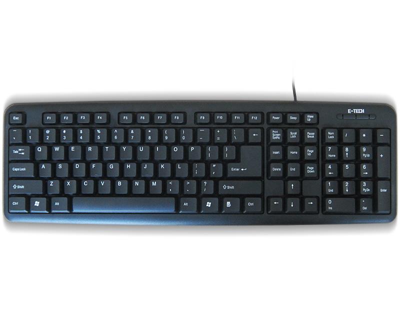Selected image for ETECH Tastatura E-5050 USB US crna
