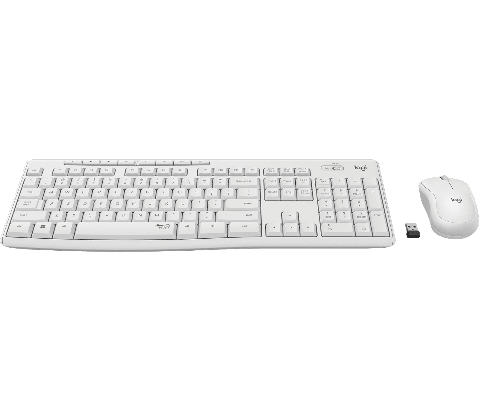 Selected image for Logitech MK295 Silent Set tastatura i miš, Bežična, Bela