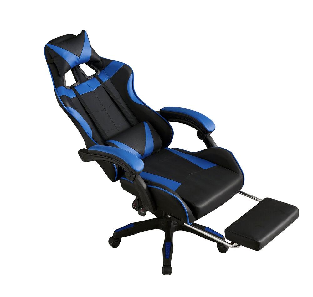 TRICK Gaming stolica sa dodatkom za noge Y830 crno-plava