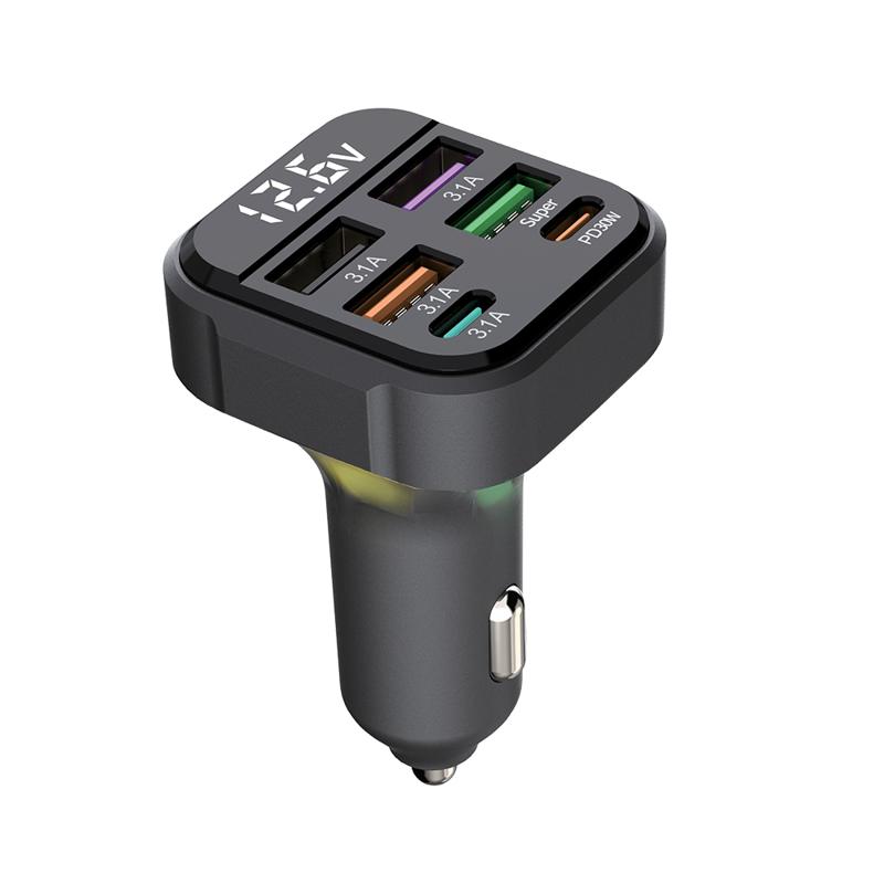 Auto punjac Superior K35 5V 3.1A PD 30W crni