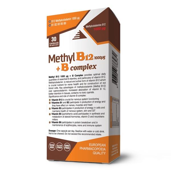 Selected image for AMN Methyl B12 1000 µg + B complex, vitamin B12