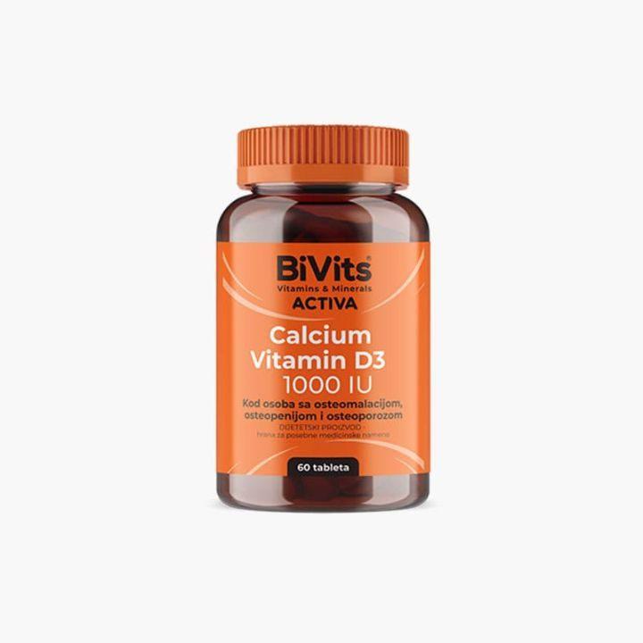 Bivits Activa Calcium + Vitamin D3 1000IU A60