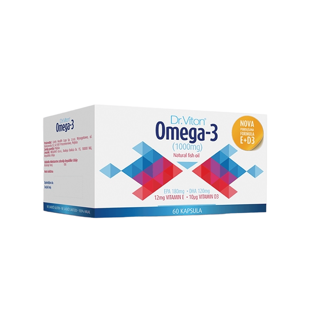 DR.VITON Omega-3 + 12 mg VitE + 10 mg VitD3 60 kapsula