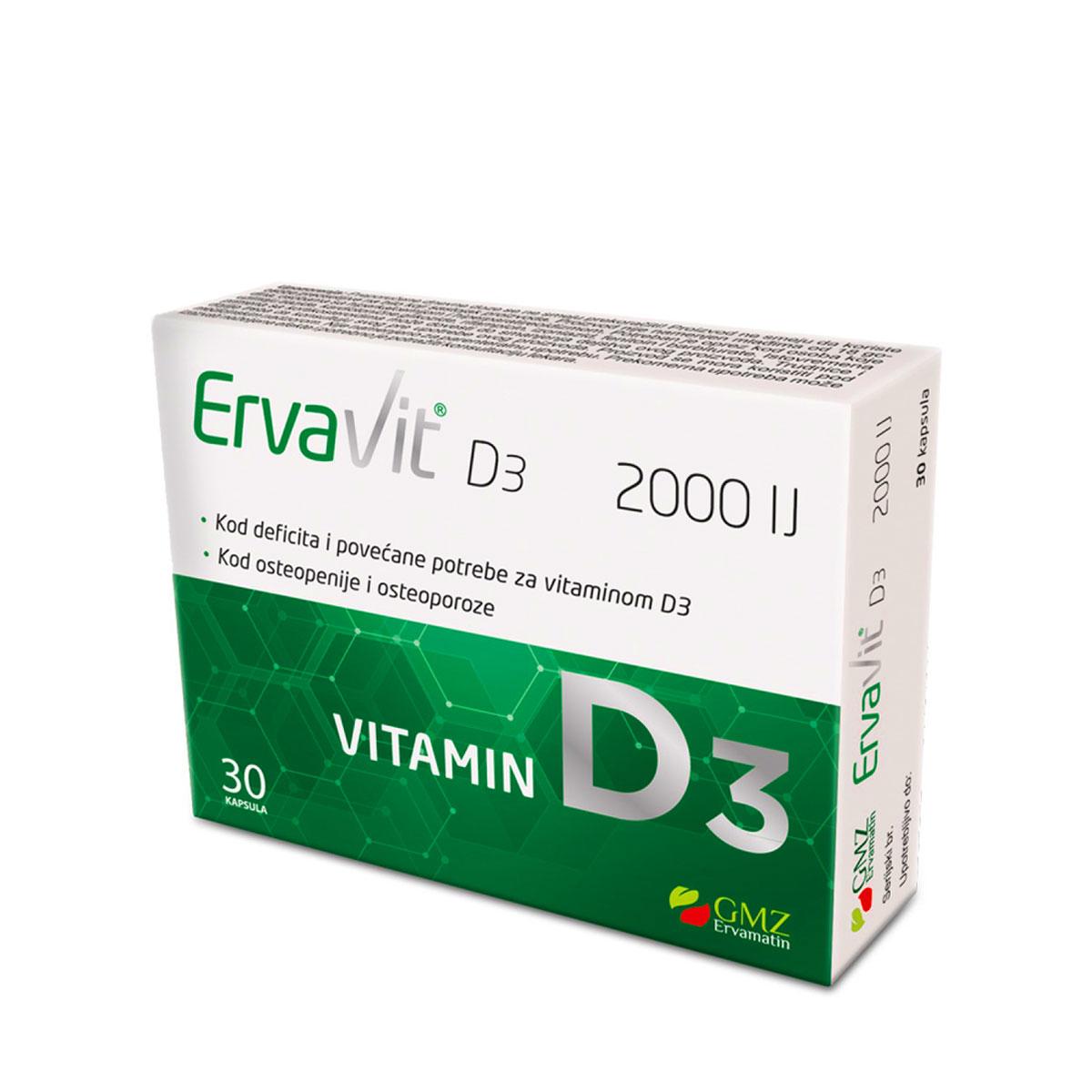 Selected image for GMZ ERVAMATIN ErvaVit Vitamin D3 2000 IU 30/1 127528