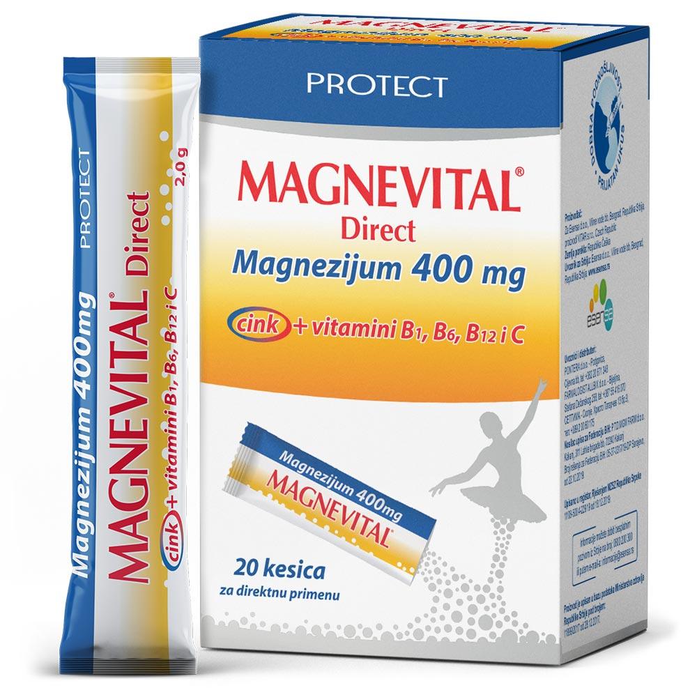 Selected image for Magnevital Direct 400mg magnezijum + Zn 20 kesica