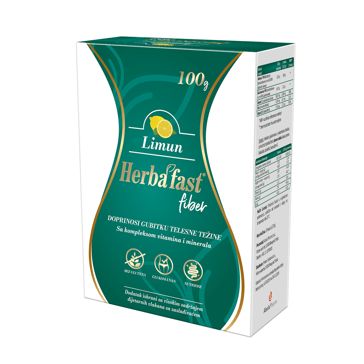 Herbafast® Fiber - limun, 10 kesica