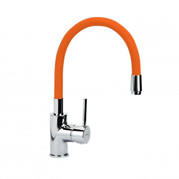 MINOTTI Baterija za sudoperu TUBO sa 3 cevi gibljiva lula narandžasta