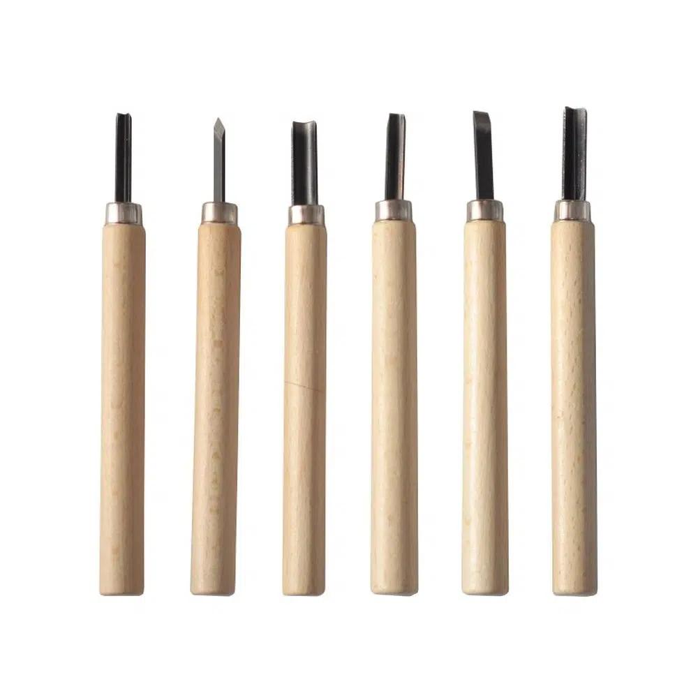 Noževi Statovac ART Pop, noževi za linorez, set, 6K, braon boјa