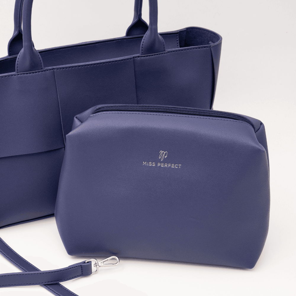 Miss Perfect Ženska torba, Sa neseserom, Teget