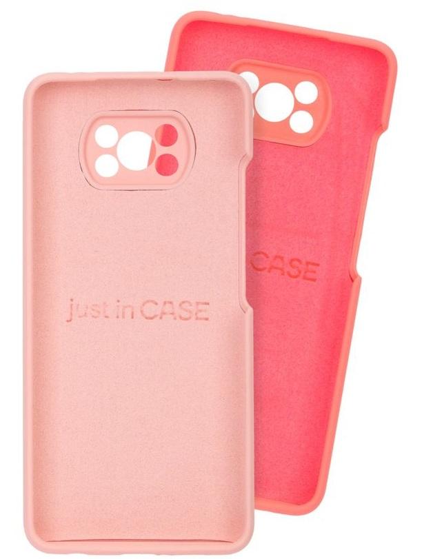 JUST IN CASE Set dve maske za telefon Poco X3 Pro roze
