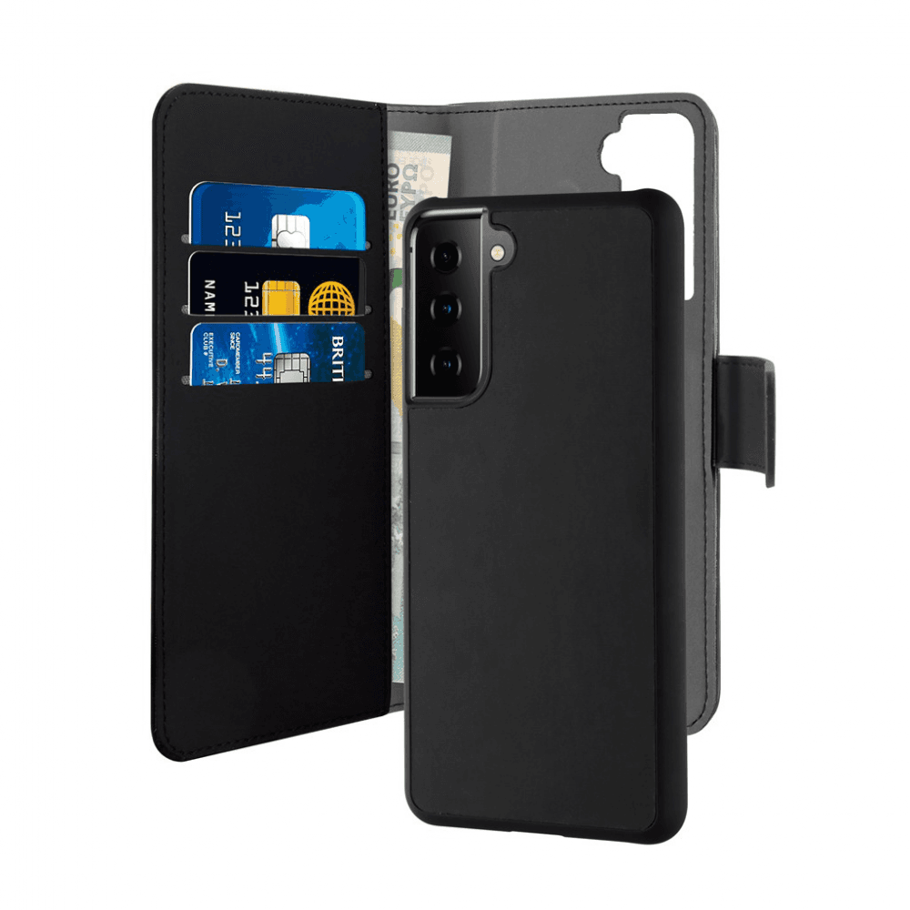 PURO Futrola i novčanik za telefon Puro 2u1 za Samsung G906B Galaxy S22 Plus 5G crna