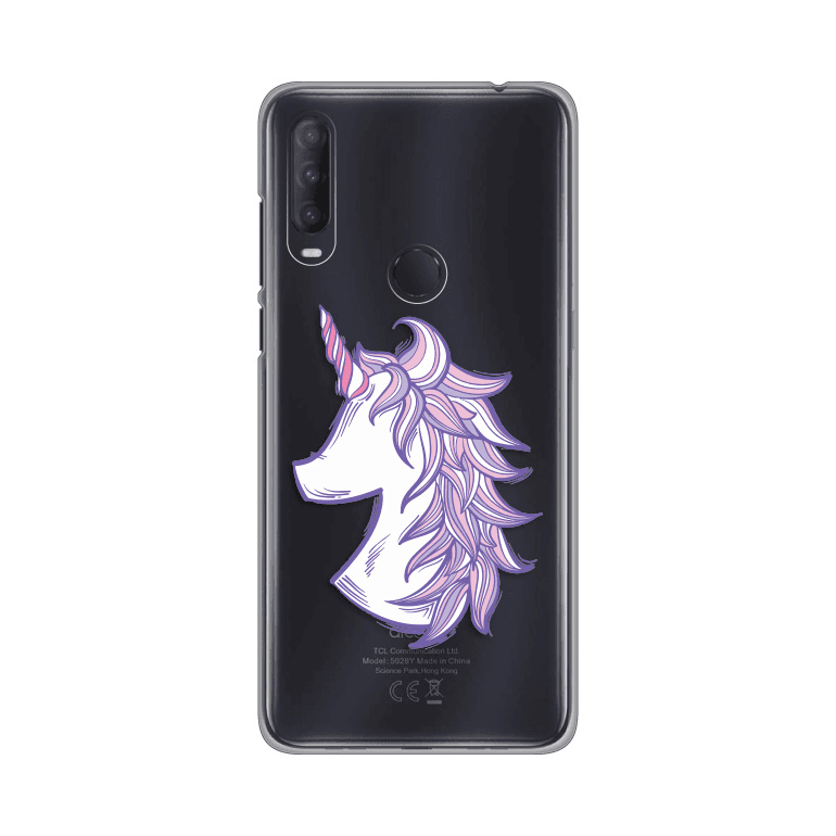 Selected image for Silikonska maska za Alcatel 1S 2020/5028D/A1 Alpha 20 Purple Unicorn Print Skin providna