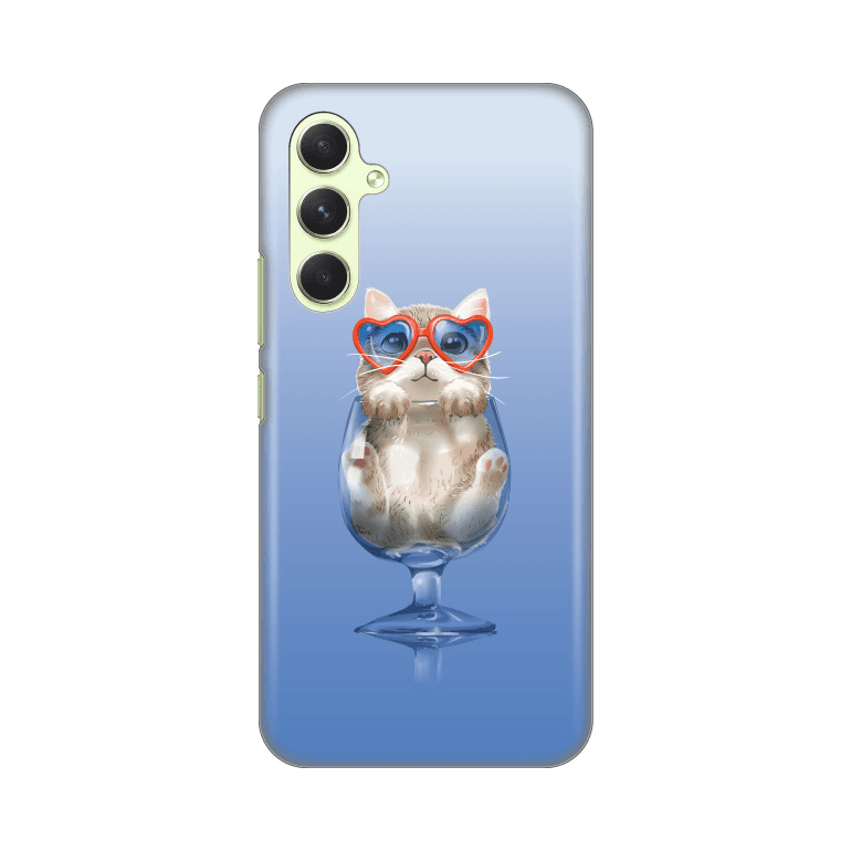 Silikonska maska za Samsung A546B Galaxy A54 5G Funny Cat Print plava