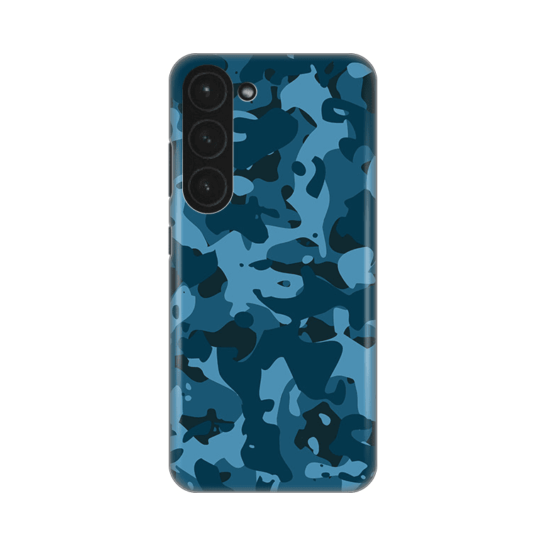 Silikonska maska za Samsung S911B Galaxy S23 Camouflage Pattern Print tamno plava