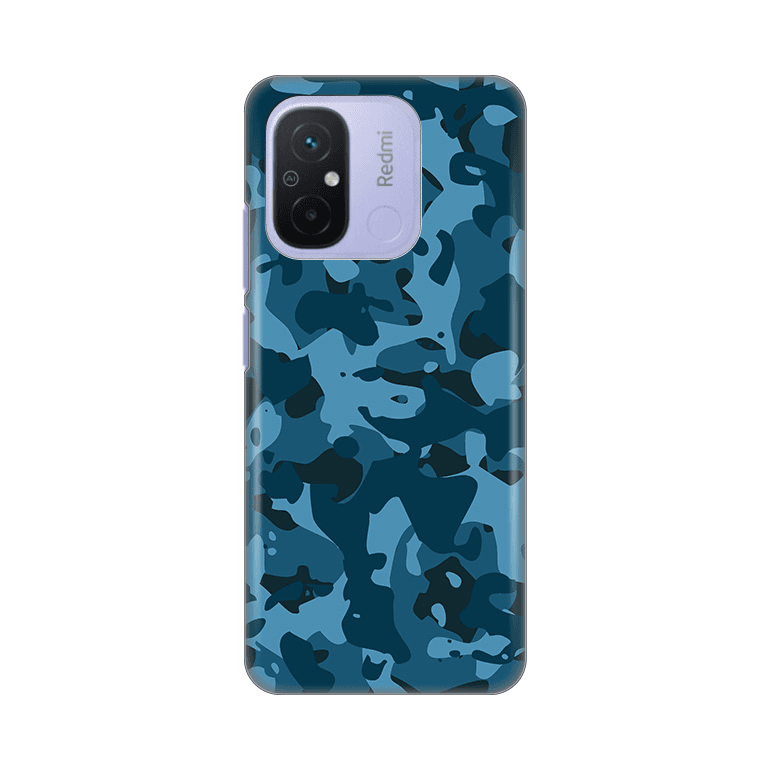 Silikonska maska za Xiaomi Redmi 12C Camouflage Pattern Print tamnoplava
