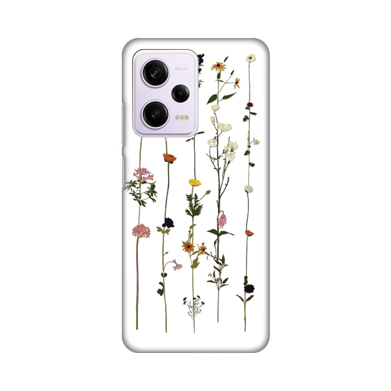 Silikonska maska za Xiaomi Redmi Note 12 Pro 5G (EU) Flower Print Skin bela