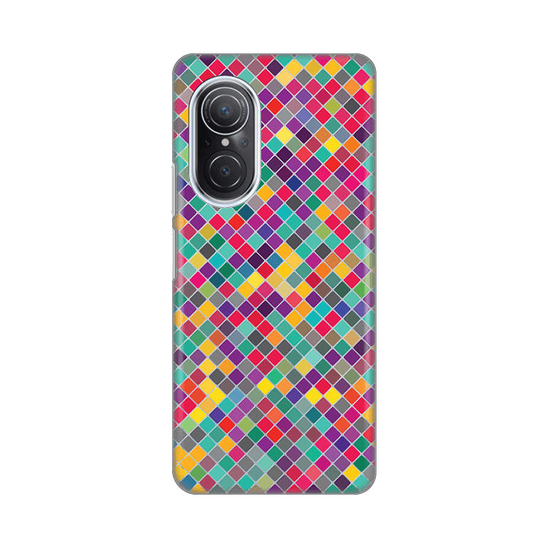 TELEMPIRE Silikonska maska Print Skin za Huawei Nova 9 SE Colorful cubes providna