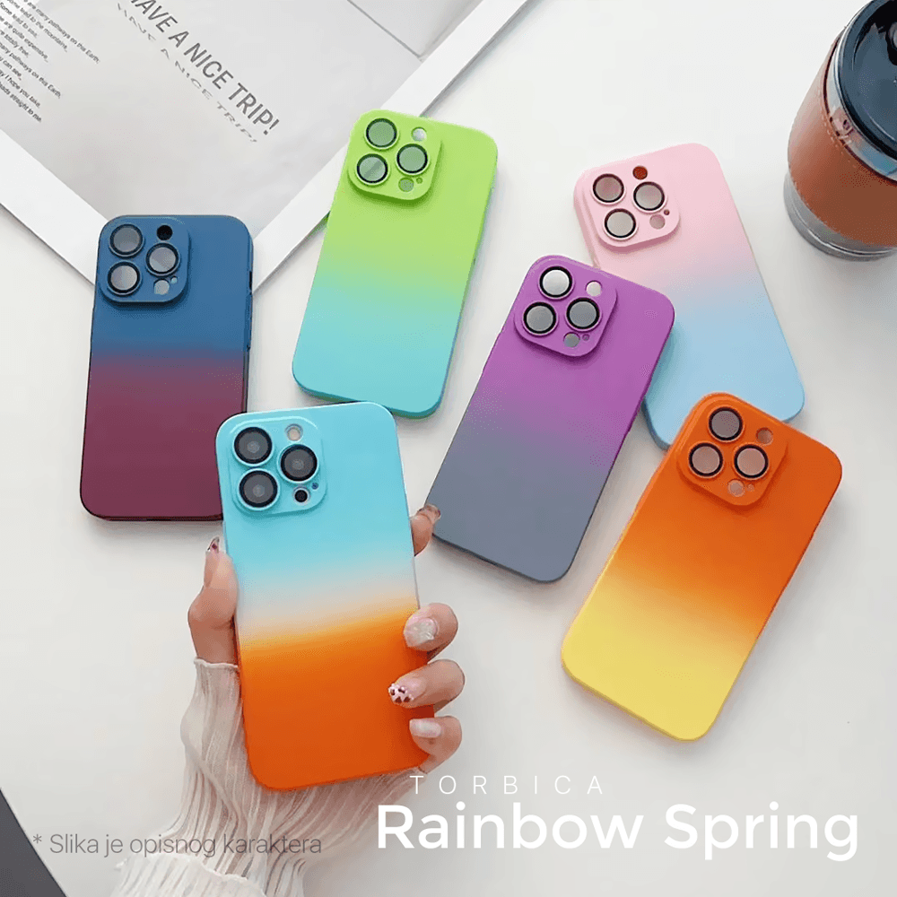 Selected image for TERACELL Maska Rainbow Spring za Xiaomi Redmi Note 12 4G (EU) zeleno-svetloplava