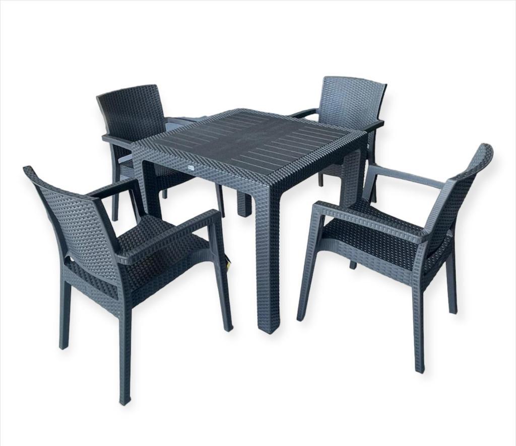 Garnitura ratan 4/1 antracit