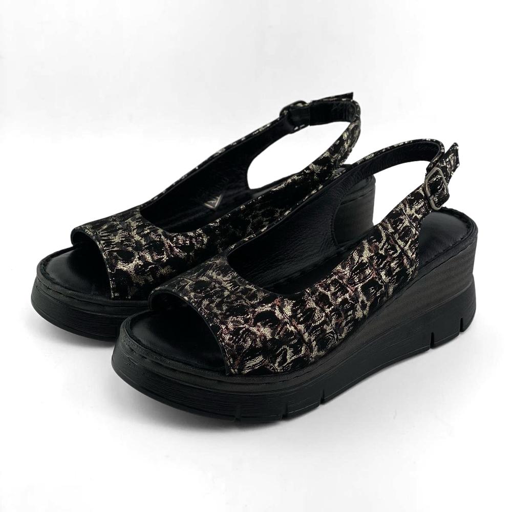 Mona Shoes Ženske sandale, Soft uložak, Kožne, Crne