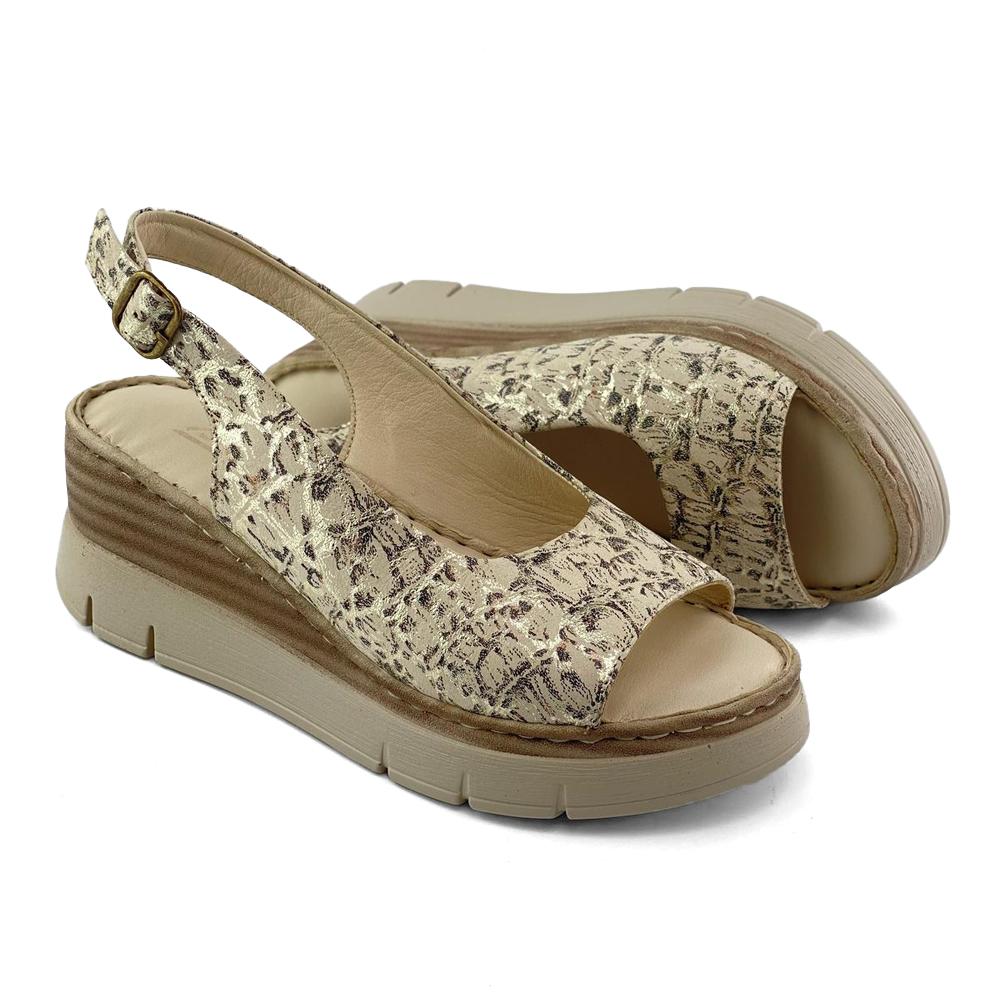 Mona Shoes Ženske sandale, Soft uložak, Kožne, Bež