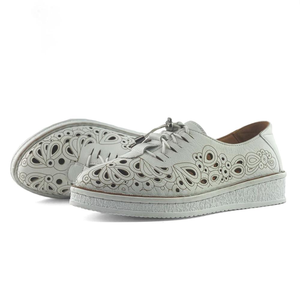 Mona Shoes Ženske patike, Kožne, Bele