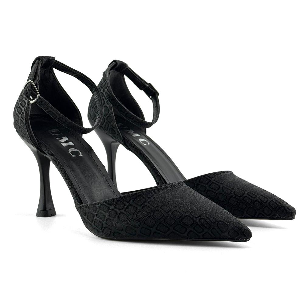 Mona shoes Ženske sandale na štiklu, Crne