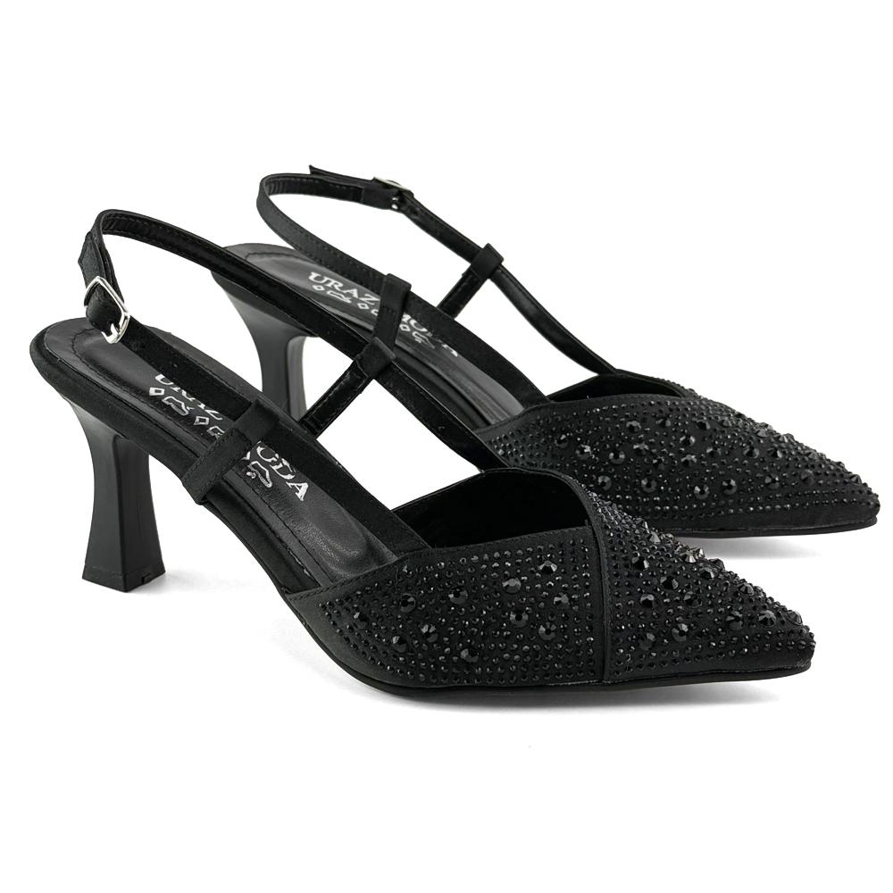 Mona shoes Ženske sandale na štiklu, Crne