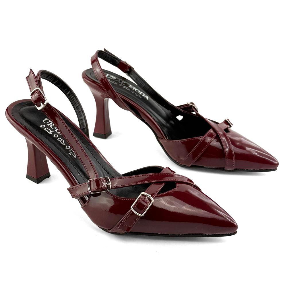 Mona shoes Ženske sandale na štiklu, Bordo