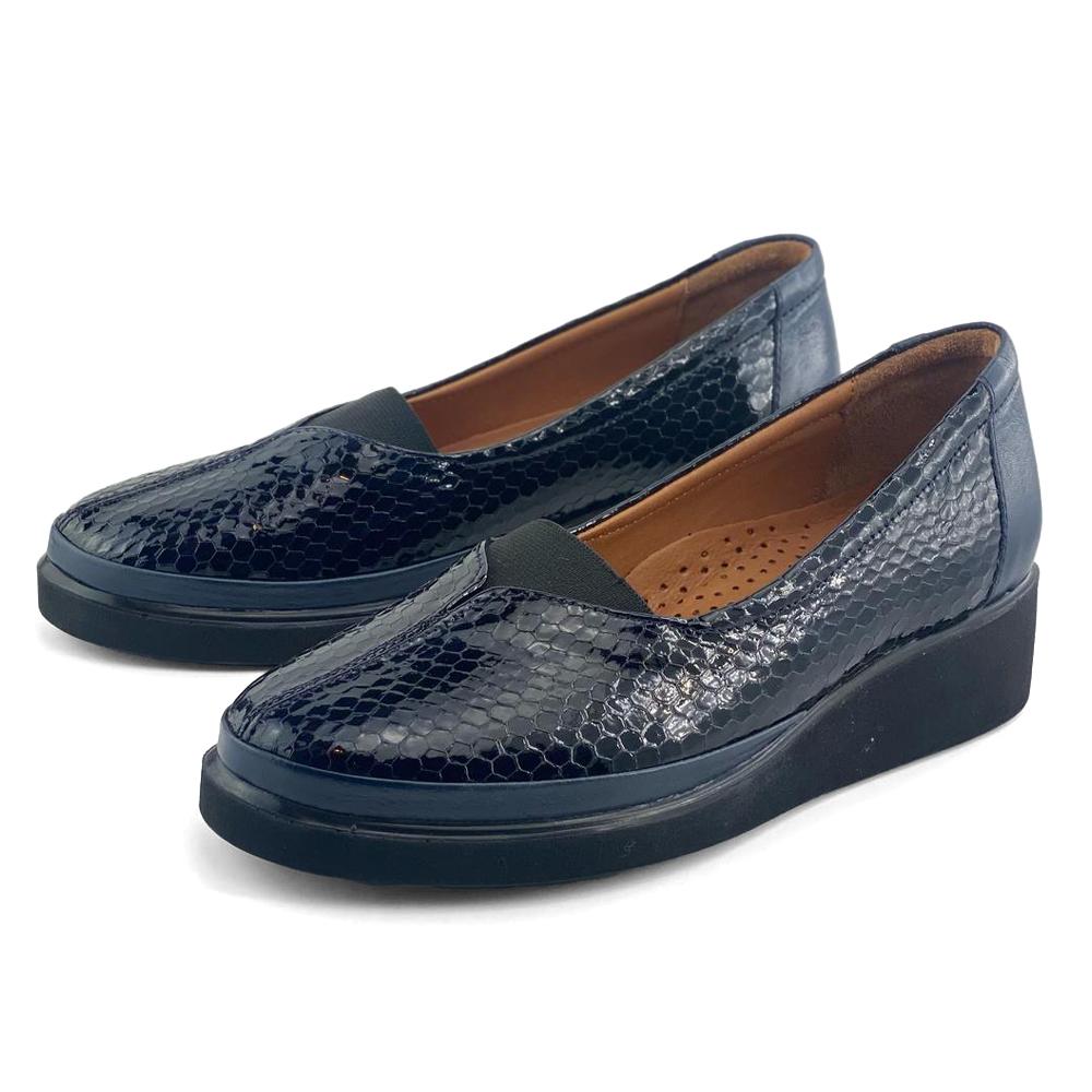 Mona Shoes Ženske cipele, Kožne, Teget